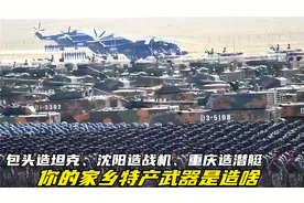 包头造坦克、沈阳造战机、重庆造潜艇，你的家乡特产武器是造啥