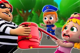 亲子益智动画：姐姐和哥哥用乐高玩具警车，玩警察抓小偷的游戏！