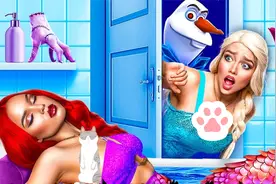 美人鱼喝了艾莎公主的饮料，居然就晕倒了，艾莎公主是坏蛋吗？视频封面