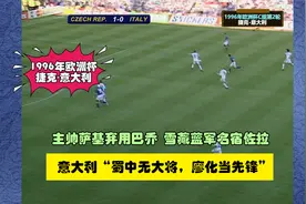 1996年欧洲杯，萨基弃用巴乔、雪藏佐拉，意大利队“蜀中无大将”视频封面