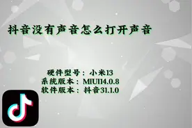 抖音没有声音怎么打开声音