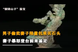 男子偷卖妻子限量包来买石头，妻子暴怒登台前来鉴定视频封面