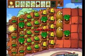 植物大战僵尸2010年度版 冒险模式第47关 通关 倒放