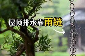 “雨链”是什么？屋顶排水不靠水管，一角挂个链条就能引水视频封面