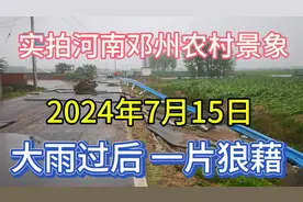 2024年7月15号早上，实拍河南邓州农村水灾！大雨过后一片狼藉！