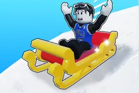 我解锁了速度99999的最强圣诞雪橇！最终滑到了外太空！ROBLOX视频封面