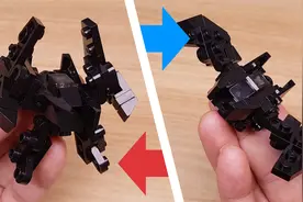 Remake！17种零件拼搭蝙蝠战斗机变形机器人黑翼 乐高MOC拼搭教程