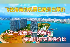 飞往海南机票已跌到白菜价，欢迎来海南旅游！错峰出行更有性价比视频封面