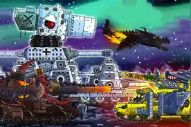 坦克动画，钢铁撞击，维利基大战梅菲斯托波尔，被撞下悬崖视频封面