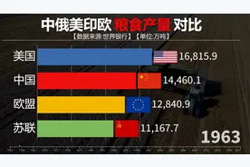 中俄美欧粮食产量历年数据对比，手中有粮心中不慌！