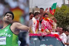 巴基斯坦奥运冠军凯旋！军警开道数万民众迎接，总理亲自发文祝贺视频封面