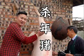四川农村开始杀年猪咯，6人大战两头肥猪，看王哥一人扛起600斤！视频封面