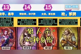 狼人杀的四十种身份！