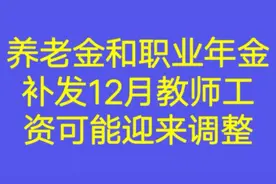 养老金和职业年金补发12月教师工资可能迎来调整看看就知道哦视频封面