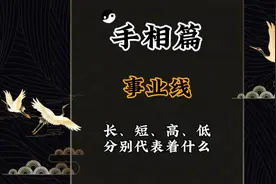 「来半斤」玄学国学知识手相篇事业线的长、短、高、低