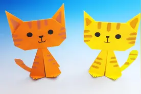 折纸可爱的小猫咪，简单又好玩，手工DIY折纸教学