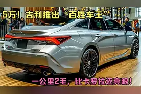 5万！吉利推出“百姓车王”，油耗低空间大，比卡罗拉还漂亮！