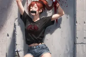 这个女孩被残忍的钉在了墙上...
