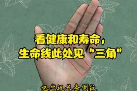 看健康和寿命，生命线此处见“三角”