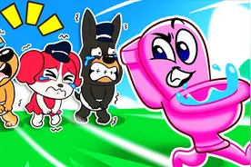 搞笑动画：户外内急尴尬瞬间，拉布拉多能顺利找到马桶吗？视频封面