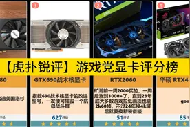 【虎扑锐评】游戏党显卡评分榜，那张卡最香？
