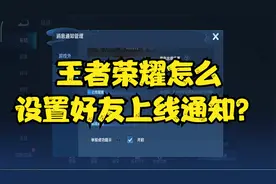 王者荣耀怎么设置好友上线通知？视频封面
