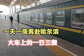 坐28小时火车，奔赴哈尔滨，火车上的盒饭你惊讶不视频封面