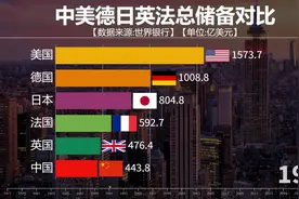 美国再也无法胜过中国！中美德日英法总储备对比视频封面