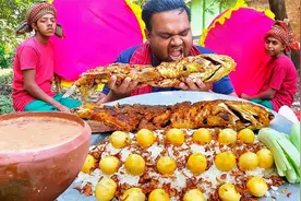 你知道印度的富人过着什么日子吗？一顿饭要吃20斤的大鱼18个鸡蛋视频封面