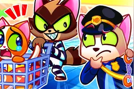 小猫动画：当可爱小猫被坏狐狸骗走了，警察叔叔能成功拯救它吗？视频封面