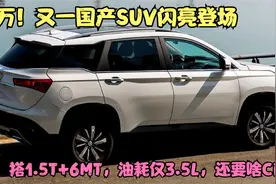 5万！又一国产SUV闪亮登场，搭1.5T+6MT，油耗仅3.5L，还要啥CRV视频封面