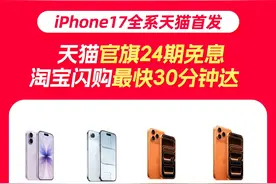 iPhone 17天猫官旗全球首发，新品可享国补并支持24期分期免息图片