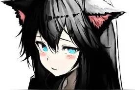 高级感黑白彩色系日漫头像图片