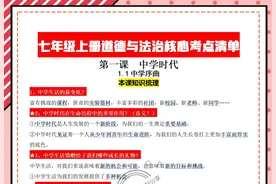 博士妈妈整理初一上道法考点清单和典型题型梳理，难怪孩子考第1图片