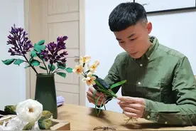 绝美！王爸爸的手工花束惊艳网友图片