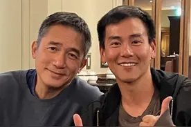 梁朝伟彭于晏两代男神合影，41岁彭于晏颜值下跌，形象邋遢皮肤黑图片