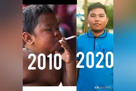 2岁成老烟枪，印尼男童曾1天抽40支烟，戒烟后身心大转变图片