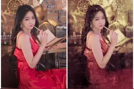 蒙版，手机修图Snapseed隐藏工具，给照片修出做旧效果图片