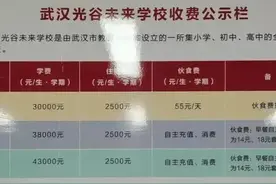 武汉光谷未来学校，小学一年学费6万多，初高中学费更是“惊人”图片