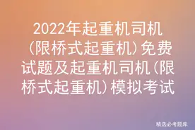 2022年起重机司机(限桥式起重机)免费试题图片
