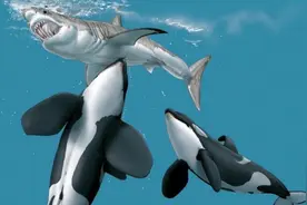 大白鲨是海洋顶级杀手，却被虎鲸轻松猎杀，为啥只吃肝脏不吃鱼肉图片