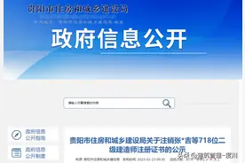 贵阳：注销718位二级建造师注册证书！图片