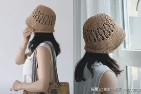 自己钩的帽子才能与众不同，镂空叶花帽教程，清新雅致舒适透气图片