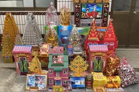 农村烧五七，中午坐席，一点都不浪费图片