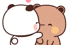 动态表情包：布布与一二的亲亲合锦图片