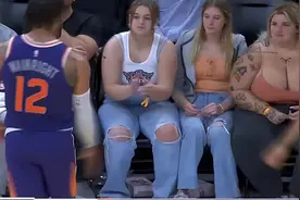 身材傲人！太阳女球迷火了，悍将愣神，引热议：恩比德曾偷看图片