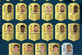 皇马全队FIFA23能力值出炉：阿扎尔、巴尔韦德84，罗德里戈81图片