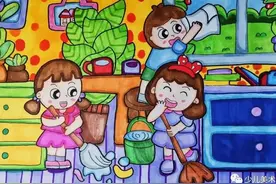 64多款劳动节主题儿童绘画作品第三波,再也不愁没素材！图片