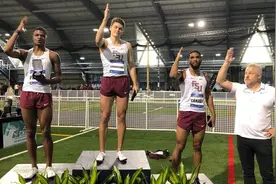 12秒84！27岁田径新星曾是职业橄榄球运动员，如今破刘翔纪录图片