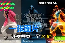 只需一张图片让视频换个风格hotshotXL视频转绘comyfui工作流图片